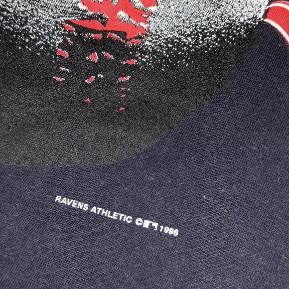 📚🎒🚸✏️ MLB Cleveland Indians Vintage T-shirt Navy Size Large 1996 Shirt Sleeve - Picture 3 of 6